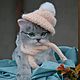 Котёнок игрушка ручной работы. Тедди Зверята. Рушана Тим. (rushanatim). Ярмарка Мастеров.  Фото №6