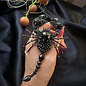 Украшения handmade. Livemaster - original item Brooch pin made of beads Scorpion. Jewelry as a gift to a friend. Handmade.