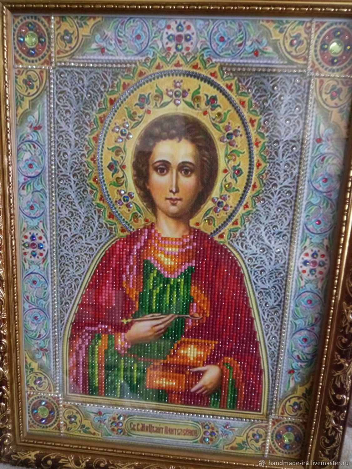 Икона Великомученика Пантелеймона Целителя – купить на Ярмарке Мастеров ...