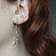 Серьги "Листья удлинённые". Серьги классические. Esipenok Jewelry. Интернет-магазин Ярмарка Мастеров.  Фото №2