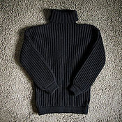 Одежда handmade. Livemaster - original item Knitted black sweater (No. №502). Handmade.