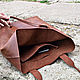 Order Leather bag brown shopper. migotobags. Livemaster. . Classic Bag Фото №3