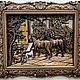 ПАННО "ЛОШАДИ У КРЫЛЬЦА...". Картины. Александр Подрезов (Vernissage-AV). Ярмарка Мастеров.  Фото №6