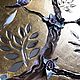 Картина с птицами и зеркальными листьями Райский сад. Картины. BELLEARTI.Decor. Ярмарка Мастеров.  Фото №4