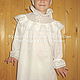 Baptismal shirt for a girl with a yoke 667, Baptismal shirts, St. Petersburg,  Фото №1