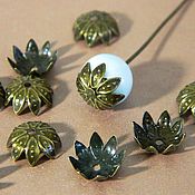 Материалы для творчества handmade. Livemaster - original item Caps for beads color bronze.pcs. Handmade.