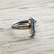 Серебряное кольцо с жадеитом "Весенние краски"