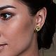 Order Peridot trillion cut vermeil omega earrings (RMTR6). IRStudio. Livemaster. . Earrings Фото №3