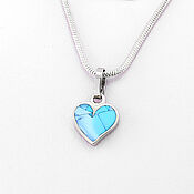 Украшения handmade. Livemaster - original item Heart PENDANT with turquoise. Miniature handmade pendant. Handmade.