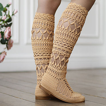 Обувь ручной работы. Ярмарка Мастеров - ручная работа Сапоги летние "Светлана". Handmade.