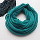 Order Snood scarf knitted women's kid mohair in two turns green scarf. Scarfland. Livemaster. . Snudy1 Фото №3