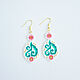 Order Beaded earrings with floral ornament. Handmade by Svetlana Sin. Livemaster. . Earrings Фото №3
