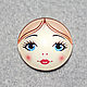 Face for brooch cabochon Matryoshka 20 mm No№4. Cabochons. agraf. Online shopping on My Livemaster.  Фото №2