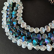Материалы для творчества handmade. Livemaster - original item Glass shell beads 2 types 5 pcs.. Handmade.