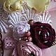 Брошь текстильная "Розовое суфле", Брошь-булавка, Салехард,  Фото №1