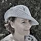 Панама-шляпка (белая). Панамы. Дарья Копылова. Ярмарка Мастеров.  Фото №4