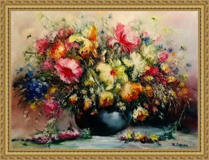 Летний день. Пионы, полевые цветы – заказать на Ярмарке Мастеров ...