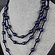Elegant long beads and blue pearls 'Peacock' and spinel. Beads2. naturalkavni. My Livemaster. Фото №6