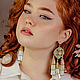 Sofia Beaded Earrings. Earrings with tassels. Embroidered earrings, Tassel earrings, Krasnodar,  Фото №1