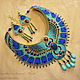 Egypt. Necklace in Egyptian style. Egyptian beaded necklace. Elegant necklaces for photo shoots, exotic dancing.
