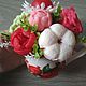 Bouquet in a mug with pomegranate and cotton soap bouquet, Soap, St. Petersburg,  Фото №1