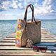 Пляжная сумка размера «XL» крючком бренда jutomanic с кожаными ручками, Сумка-шоппер, Темрюк,  Фото №1