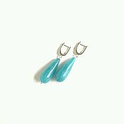 Украшения handmade. Livemaster - original item Earrings classic: Silver earrings drop blue. 925 sterling silver PR. Handmade.