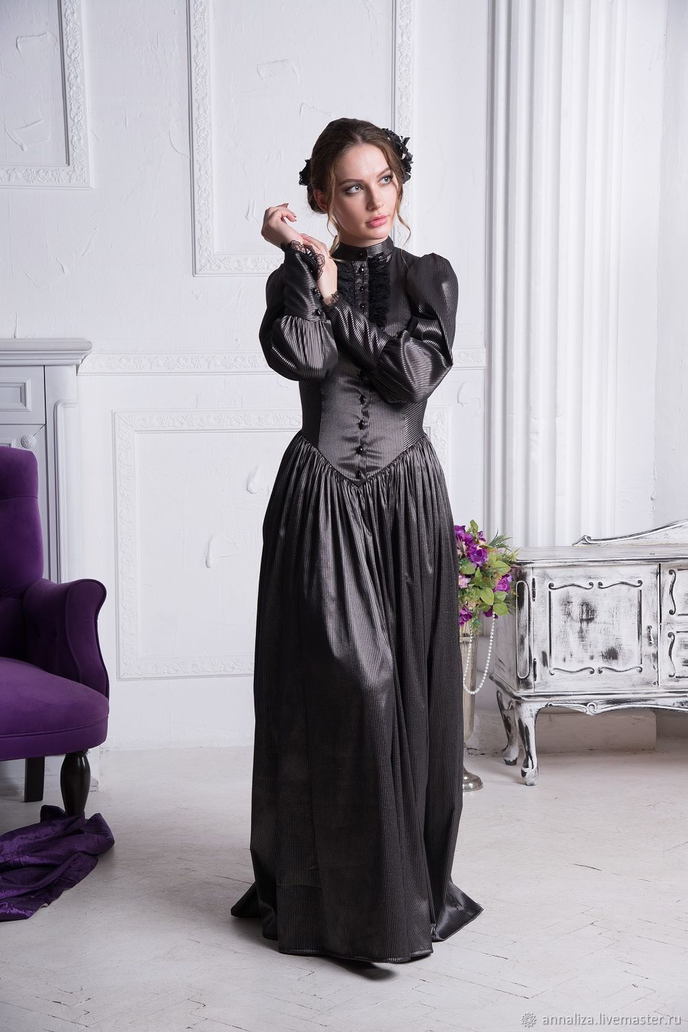 Платья романс. Готическое платье Агаты Харрис. Викторианский стиль в одежде. Платье ы виуиорианском стиое. Платье в викторианском стиле современное.