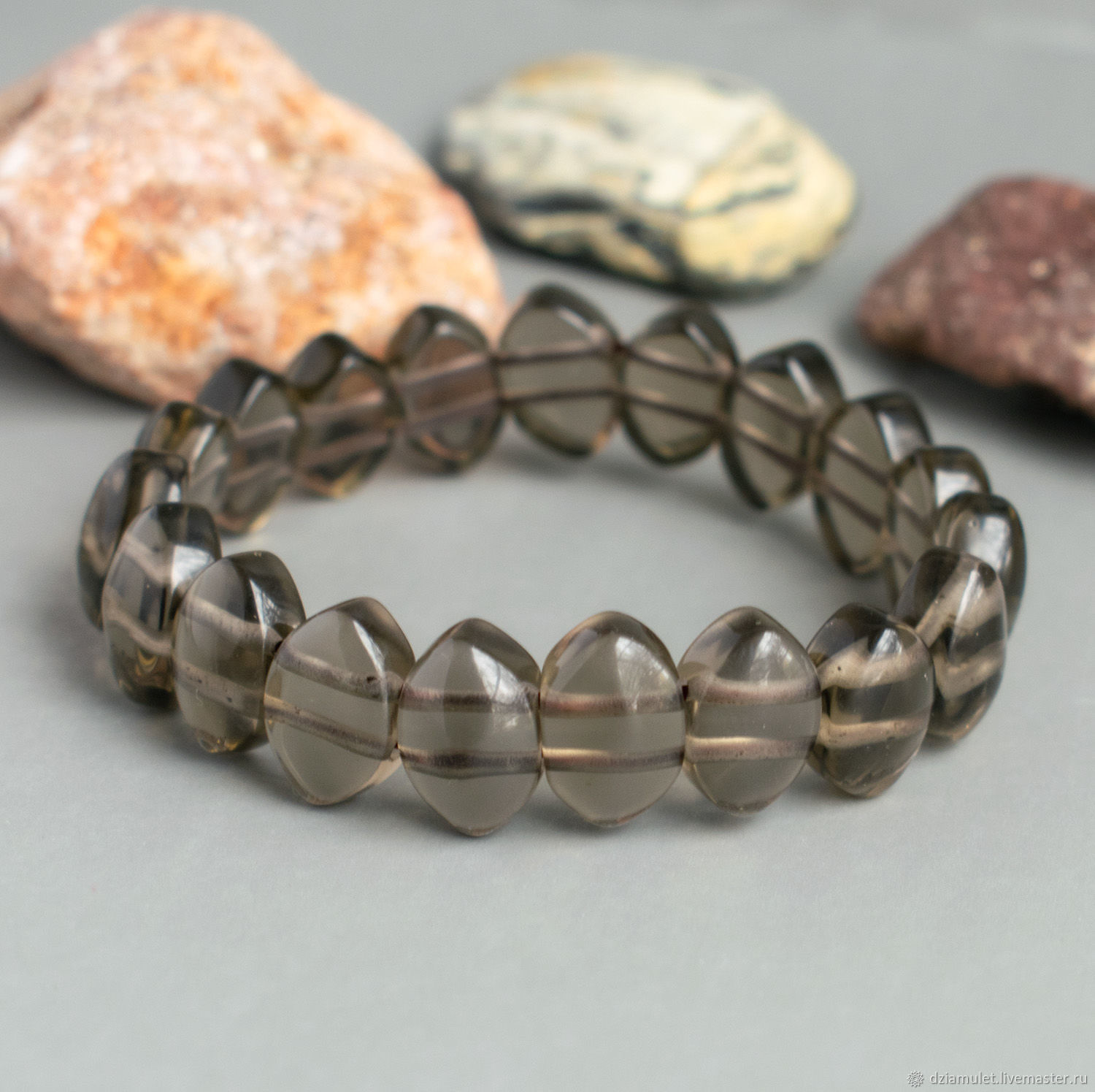 Раухтопаз натуральный Браслет антистресс купить в интернет-магазине ...