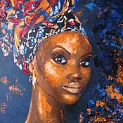 Картины и панно handmade. Livemaster - original item African Beauty 4. Handmade.