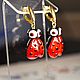 Earrings 'ladybug'. Earrings. Olga Lado. My Livemaster. Фото №4