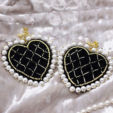 Украшения ручной работы. Ярмарка Мастеров - ручная работа Серьги Hearts. Handmade.