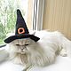 Хэллоуинская шляпа для кошки или маленькой собачки. Одежда для питомцев. Modnyj-hvost. Ярмарка Мастеров.  Фото №5
