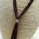 Garnet and Pearl Necktie Necklace. Necklace. Magical Beauty Gems. My Livemaster. Фото №4