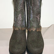 Обувь ручной работы handmade. Livemaster - original item Boots women`s felted: With heel. Handmade.
