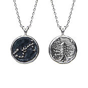 Украшения handmade. Livemaster - original item Pendant, Zodiac Sign Scorpio on a chain, 925 silver. Handmade.