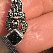 Винтаж handmade. Livemaster - original item Silver pendant with chain 925, onyx, Holland. Handmade.