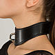Black neck choker for women, BDSM leather collar. Collar. goldbergatelier. Online shopping on My Livemaster.  Фото №2