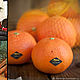 Gift set decorative Soaps `Mandarins in the grid`. 3 Mandarin - 350 R
