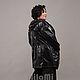 Art.4326 Park made of a black chameleon raincoat, with a hood. Parkas jacket. MilaMi. My Livemaster. Фото №4
