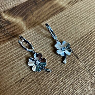  ручной работы. Ярмарка Мастеров - ручная работа «Клевер» серьги. Handmade.