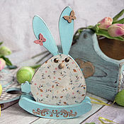 Для дома и интерьера handmade. Livemaster - original item Bunny gentle. Decoupage. Handmade.
