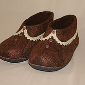 Обувь ручной работы handmade. Livemaster - original item Women`s felted schoolgirl Slippers. Handmade.