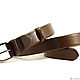 Brown leather belt. Straps. alexaccessories. Online shopping on My Livemaster.  Фото №2