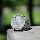 Men's ring with a coin made of 925 sterling silver HH0001. Ring. Sunny Silver. Online shopping on My Livemaster.  Фото №2