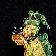 Large Maya Corn God Brooch, Yellow Large Embroidered Brooch. Brooches. Nibelung Design Beadwork. My Livemaster. Фото №6