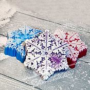 Косметика ручной работы handmade. Livemaster - original item Soap Snowflake Big souvenir gift for the new year snow. Handmade.