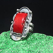 Украшения handmade. Livemaster - original item Ring coral silver 925 ALS0031. Handmade.