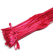 Материалы для творчества handmade. Livemaster - original item Raffia straw for embroidery raspberry India 1 m. Handmade.