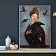 Girl and Raven, painting with a bird, portrait of a girl. Pictures. myfoxyart (MyFoxyArt). My Livemaster. Фото №6